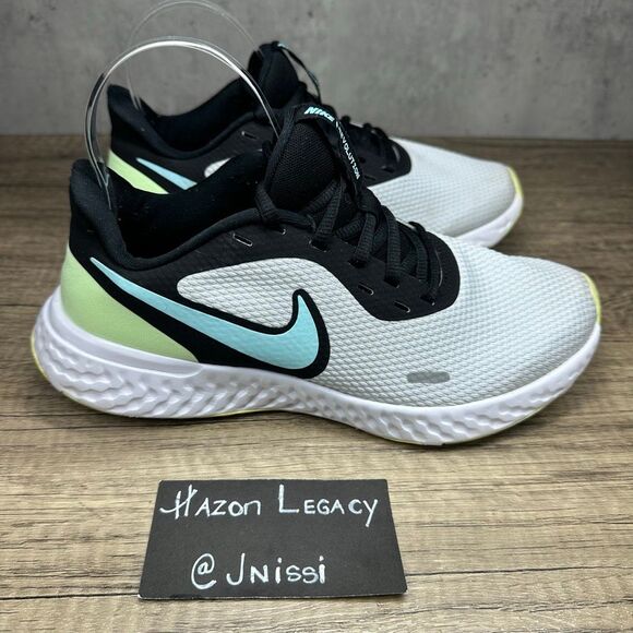 Nike~Women’s~Revolution 5 (BQ3207-900) Light Gray/Aqua Running Shoes~Size 7.5 - Picture 2 of 8